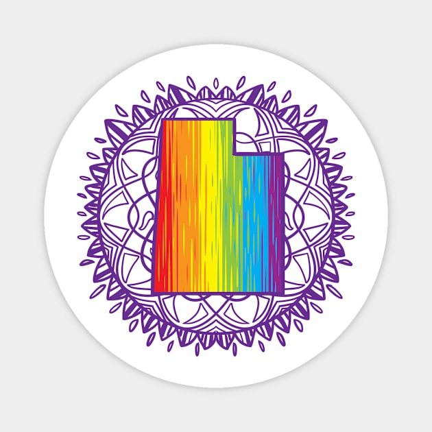 Utah Mandala Pride Magnet by Manfish Inc.